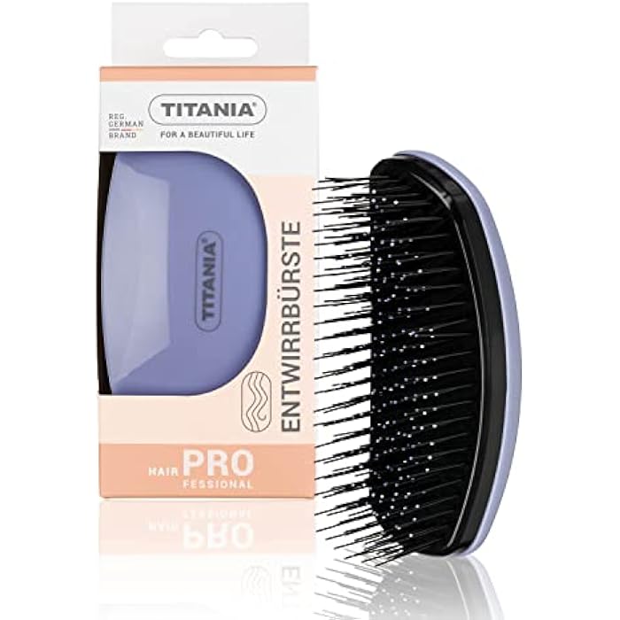 Titania Germany Black & Blue Detangling Hair Brush - Image 1
